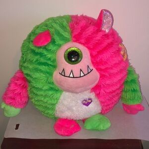 Ty Pink and Green Plush Monster
